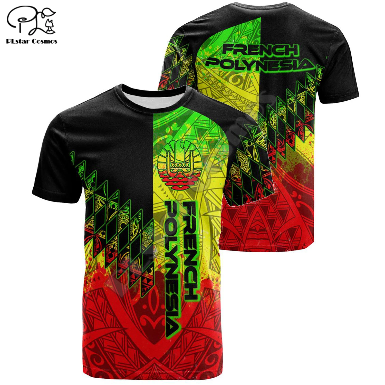 PLstar Vesmíru francúzska Polynézia Módne 3d Tlač Muži/Ženy Tahiti T-Shirts Nový Dizajn Letné Krátke Sleeve Tee Značku Oblečenia T10 1