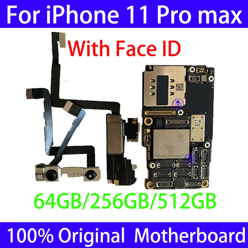 Pôvodný Pre iPhone 11 11 PRO MAX Doske 64GB 128 gb kapacitou 256 GB Logic Board Doske Pre iPhone 11 S/Č Tvár ID PlateTested 1