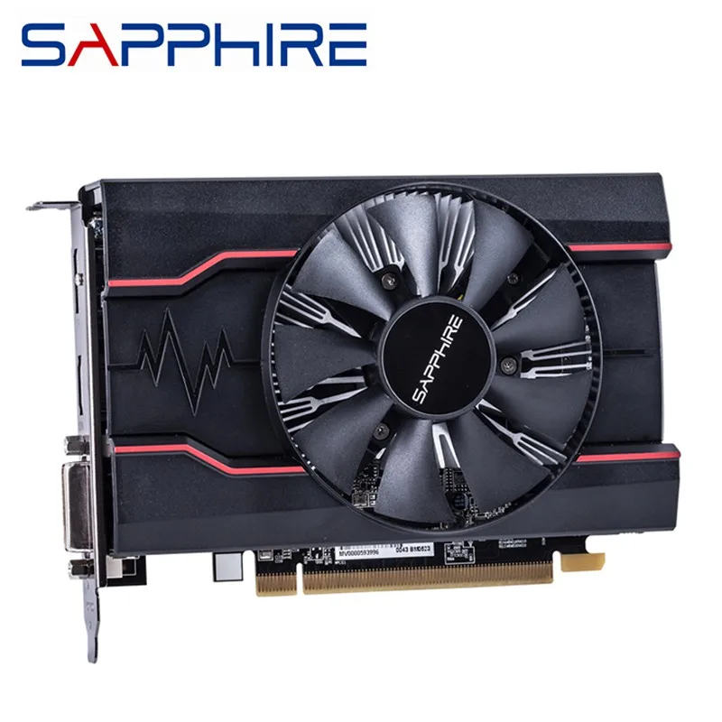 SAPPHIRE RX550 4GB Grafické Karty GPU Pôvodné AMD Radeon RX 550 GDDR5 Video Karty Desktop PC, Počítačové Hry Mapu PCI-E X16 Používané 1