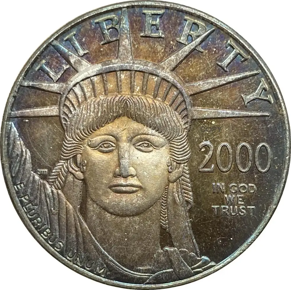 Spojené Štáty Americké 2000 Rok Socha Slobody 100 Dolárov Eagle Zlata Mincí Pozlátené Striebro Kópiu Pamätné Mince 1