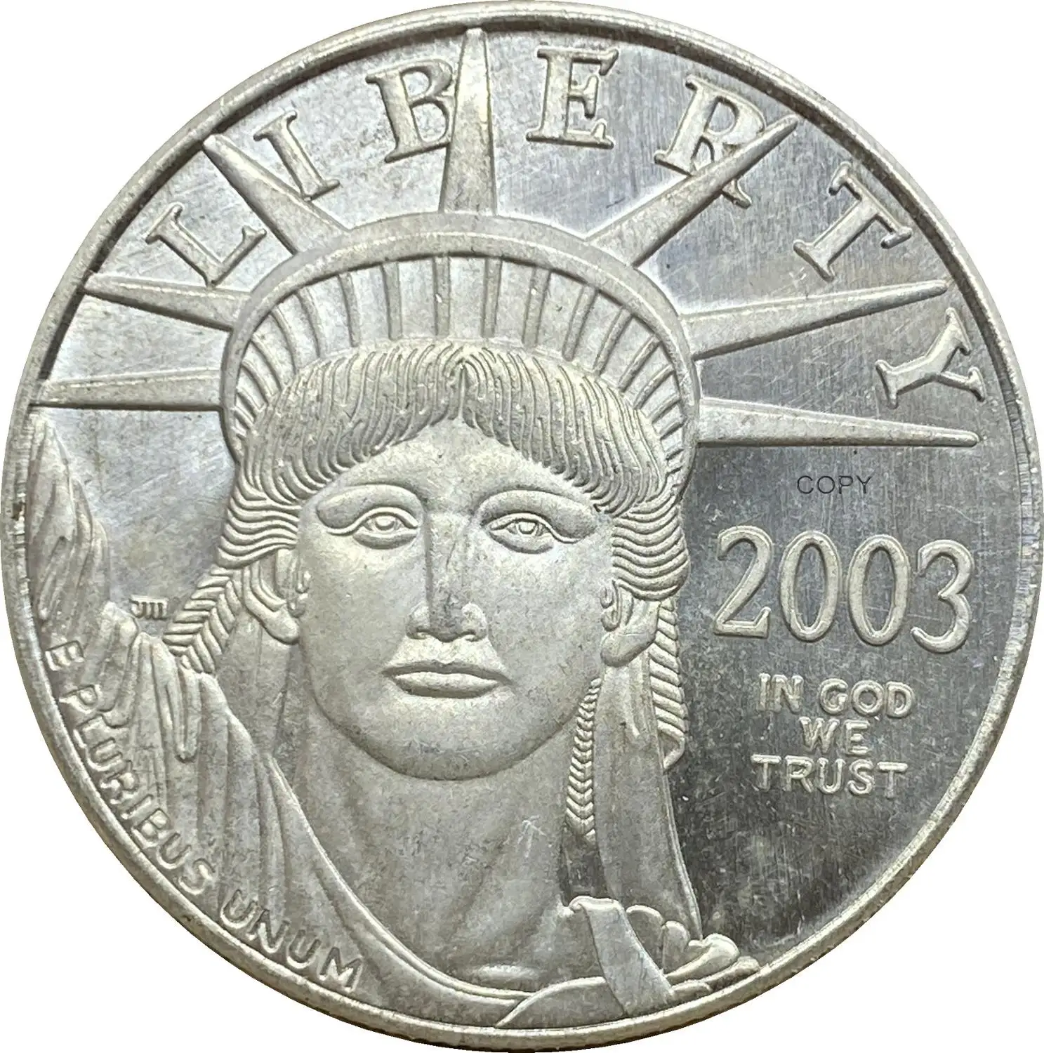 Spojené Štáty Americké 2003 Rok Socha Slobody 100 Dolárov Eagle Zlata Mincí Pozlátené Striebro Kópiu Pamätné Mince 1