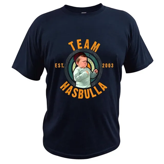 Tím Hasbulla Úsmev Klasické T-tričko Hasbulla Boj Meme Retro pánske Oblečenie Bežné Mäkké Letné Top Ázijské Veľkosť 1