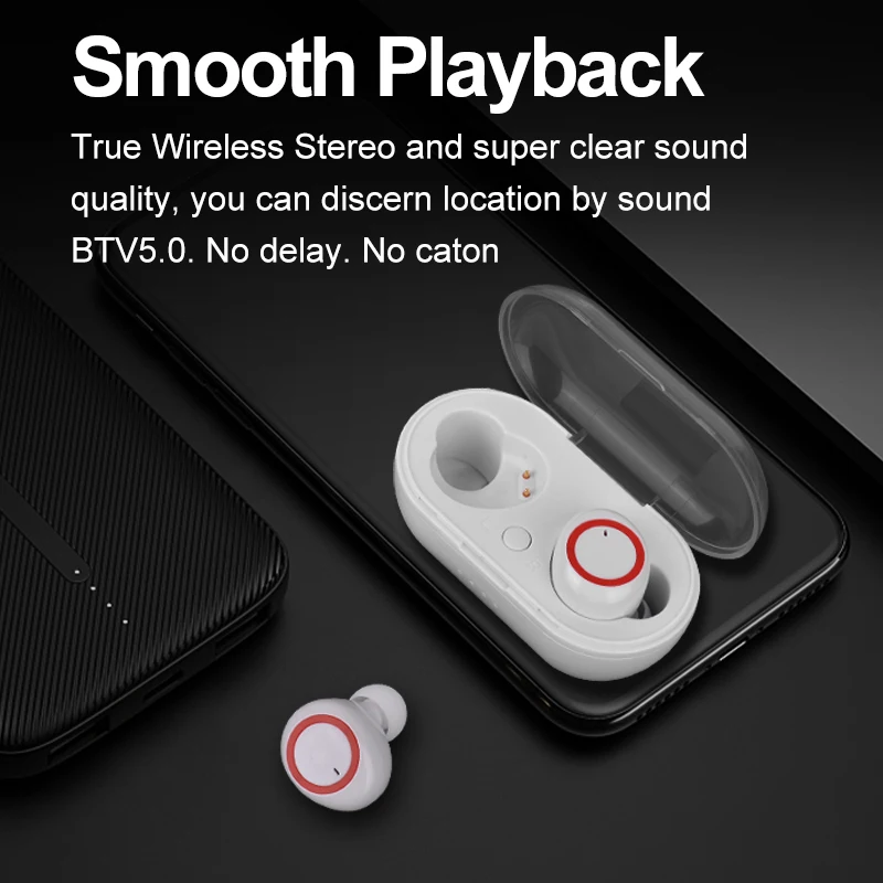 Y50 TWS Bezdrôtové Slúchadlá s Mikrofónom Plnenie Políčko Bluetooth Slúchadlo Hluku Cancle Slúchadlá Slúchadlo pre Apple IPhone Xiao Telefón 1