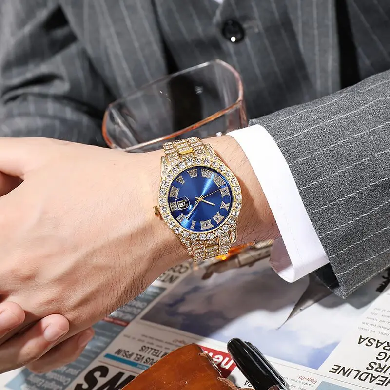 Značka Hodiniek Luxusné Drahokamu Ženy Muži Bežné Crystal Hodinky pre Mužov Sledovať Diamond Módne náramkové hodinky Relogio Feminino 1