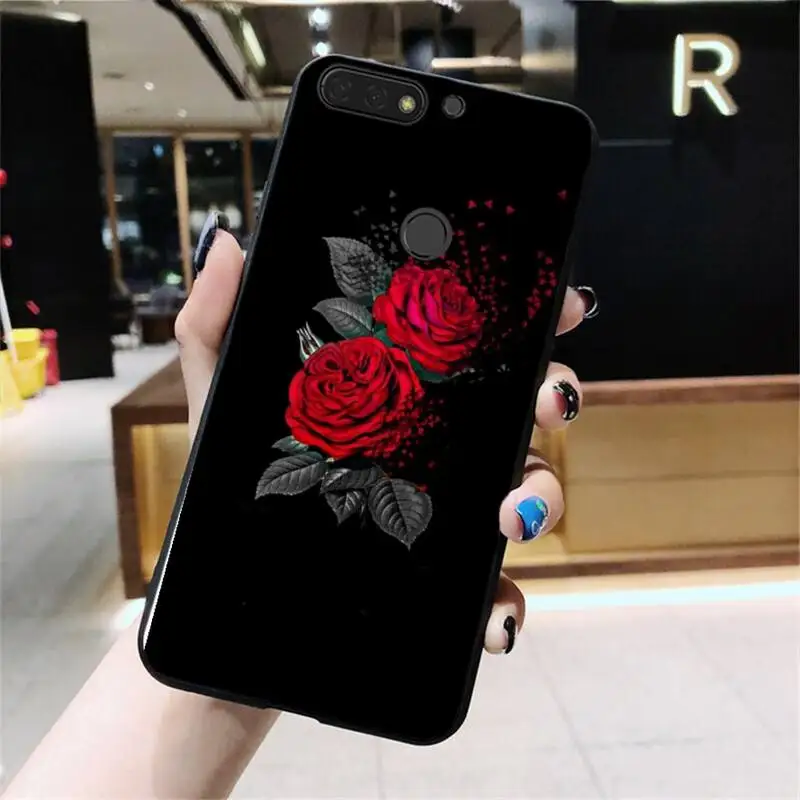 Červené Ruže Kvet Ruže Telefón puzdro Na Huawei Honor 10X lite 7C 7A 8X 9X 8A 20lite 10lite 10i 8C 7X 8S 9A Y9 Prime Y6 Y7 1