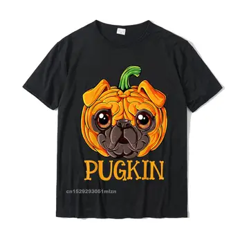 Pugkin Pug Tekvica T Shirt Halloween Chlapci Vďakyvzdania T-Shirt Vytlačené Voľný Čas Topy & Tees Zbrusu Nový Bavlna Študent T Tričko 5