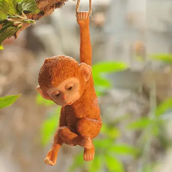 Trvalé Dobré Opice Socha Vonkajšie Záhradné Dekorácie Živice Zvieracie Figúrky Oko-lov na Dvore