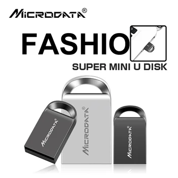 Nepremokavé Super Mini Kovové USB Flash Disk 64 GB 32 GB, 16 GB 8 GB 4 GB memory stick kl ' úč u diskov 0