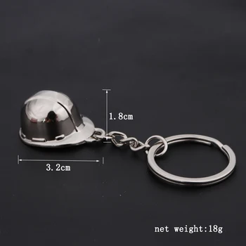 3D prilby keychain tvrdý klobúk prívesok na kľúč držiak vysokej kvality portachiavi chaveiro llaveros hombre taška čaro