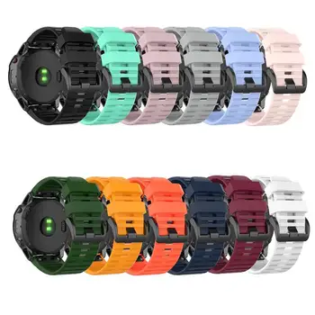 26 22 mm Watchband Pre Garmin Fenix 6X 5X Pro 3 H Enduro Silikónové Easyfit potítka pre Garmin Fenix 6 6 Pro 5 5 Plus