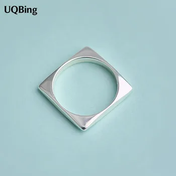INY Dizajn 925 Sterling Silver Námestie Okrúhly Tvar Prstene Pre Ženy Strany Šperky