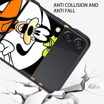 Móda Nové Mobilné Shockproof Pevnom obale Disney Roztomilý Goofy Pre Samsung Galaxy Z Flip 3 5G Black Fundas Telefón Prípade