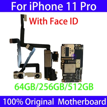 Pôvodný Pre iPhone 11 11 PRO MAX Doske 64GB 128 gb kapacitou 256 GB Logic Board Doske Pre iPhone 11 S/Č Tvár ID PlateTested 3