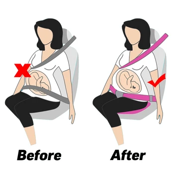 Auto bezpečnostný Pás pre Tehotné Nastavovač Pohodlie Bezpečnosti na Materskej Mamičky Brucho Chrániť Nenarodené Dieťa, Tehotná Žena Jazdy Bezpečné Pásu 5