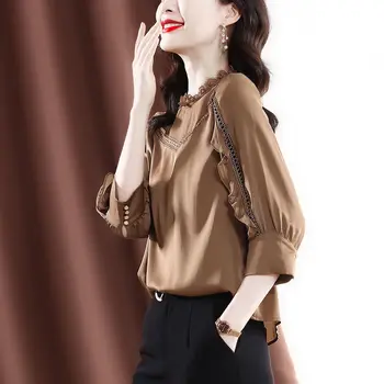High-end šifón shirt design košele, blúzky, blúzky, Západnej módy kórejský letné oblečenie pre ženy 2021 nový trend 1