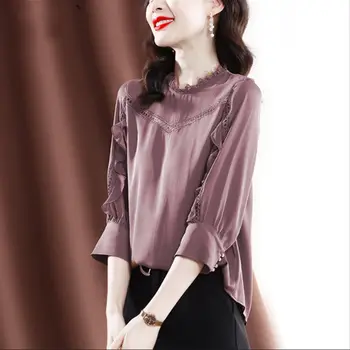 High-end šifón shirt design košele, blúzky, blúzky, Západnej módy kórejský letné oblečenie pre ženy 2021 nový trend 3