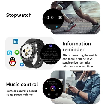 2021 Nové Bluetooth Hovor Smart Hodinky Mužov Miestnej Hudby TWS Srdcovej frekvencie Fitness Tracker Smartwatch Pre Huawei GT2 pro Xiao telefón