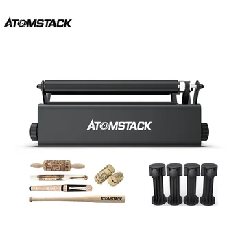 Nové ATOMSTACK R3 24W Y-osi, Rotačný Valec Laserové Gravírovanie Nástroje pre Valcovité Predmety, Plechovky Laserové Gravírovanie Modul 5