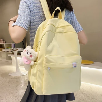 Nové Farbou Žien Batoh Dievčatá Multi-vrecko vodeodolného Nylonu Školské tašky, Batohy pre Školy Dospievajúcich Dievčat Roztomilý Bookbag