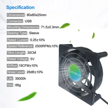 C1 Chladiaci Ventilátor pre Smart Set-Top Box Android TV Box Bezdrôtový Silent Tichý Chladič DC 5V USB Napájanie Radiátorov Mini Ventilátor