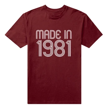 Vyrobené V roku 1981 Limited Edition, T Košele Darček k Narodeninám Grafické Bavlna Streetwear Krátky Rukáv Harajuku Nadrozmerné T-shirt Vintage 5