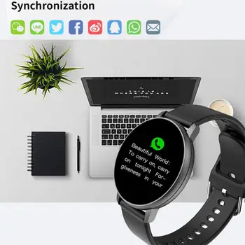2021 Full Touch Smart Hodinky Mužov Krvného Tlaku, Tepovej frekvencie Kolo Smartwatch Ženy Nepremokavé Športové Hodiny Pre Android, IOS 4