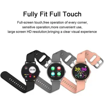 2021 Full Touch Smart Hodinky Mužov Krvného Tlaku, Tepovej frekvencie Kolo Smartwatch Ženy Nepremokavé Športové Hodiny Pre Android, IOS 5
