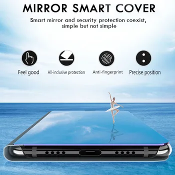 Smart Mirror Magnetické Flip puzdro Pre Oppo A74 A93 A16 A55 5G A54 4G A54S A 74 54 93 16 55 54 54s Držiak Ochranný Kryt Fundas 5