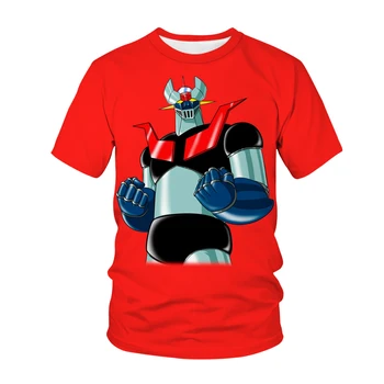 2022 mazinger z anime film robot streetwear 3d tlač t-shirt pánske módne bežné t-shirt deti chlapci dievčatá t-shirts110/6XL 5