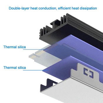 Y1AE Hliníkový Chladiaci Chladiča Tepelnej Podložky Odvod Tepla Radiátorov Hrúbky 10 mm na M. 2 SATA PCI-E NVME M2 SSD Chladič