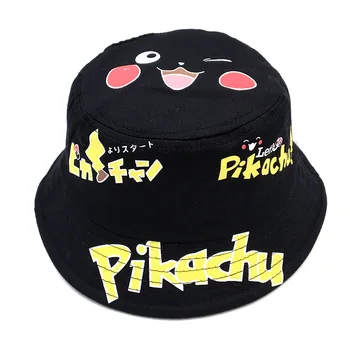 Pokemon Anime Deti Kawaii Rybár Klobúk Obrázok Pikachu Trend Nastaviteľné Unisex Slnečné Klobúk Deti Hračka Darček K Narodeninám 0