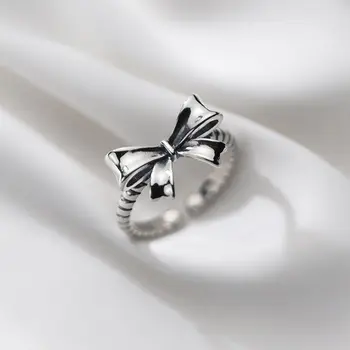 Skutočné 925 Sterling Silver Zirkón Duté Pretty Butterfly Nastaviteľná Ring Pre Kúzlo Ženy Roztomilý Jemné Šperky Príslušenstvo