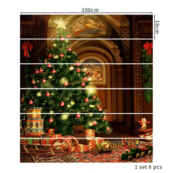 3D Vianočné Samolepky na Stenu Veselé Vianočné Dekorácie pre Domov Vianoce Schody Ozdoby Luxusné Navidad Strom Noel Darček 2022 Nový Rok
