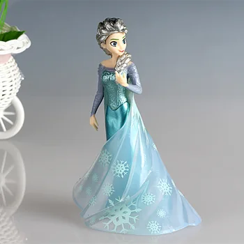 Disney Princezná cartoon model Mrazené tortu auto dekorácie dievča, darček bábika hračka Elsa figúrky miniatúry deti so suvenírmi 1