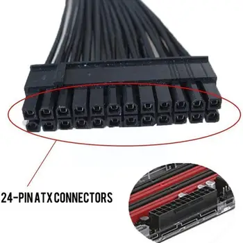 24Pin Dual PSU Napájací zdroj ATX Adaptér Doska PSU Predĺženie Napájacieho Adaptéra Sekundárne Splitter napájací Kábel E3U8