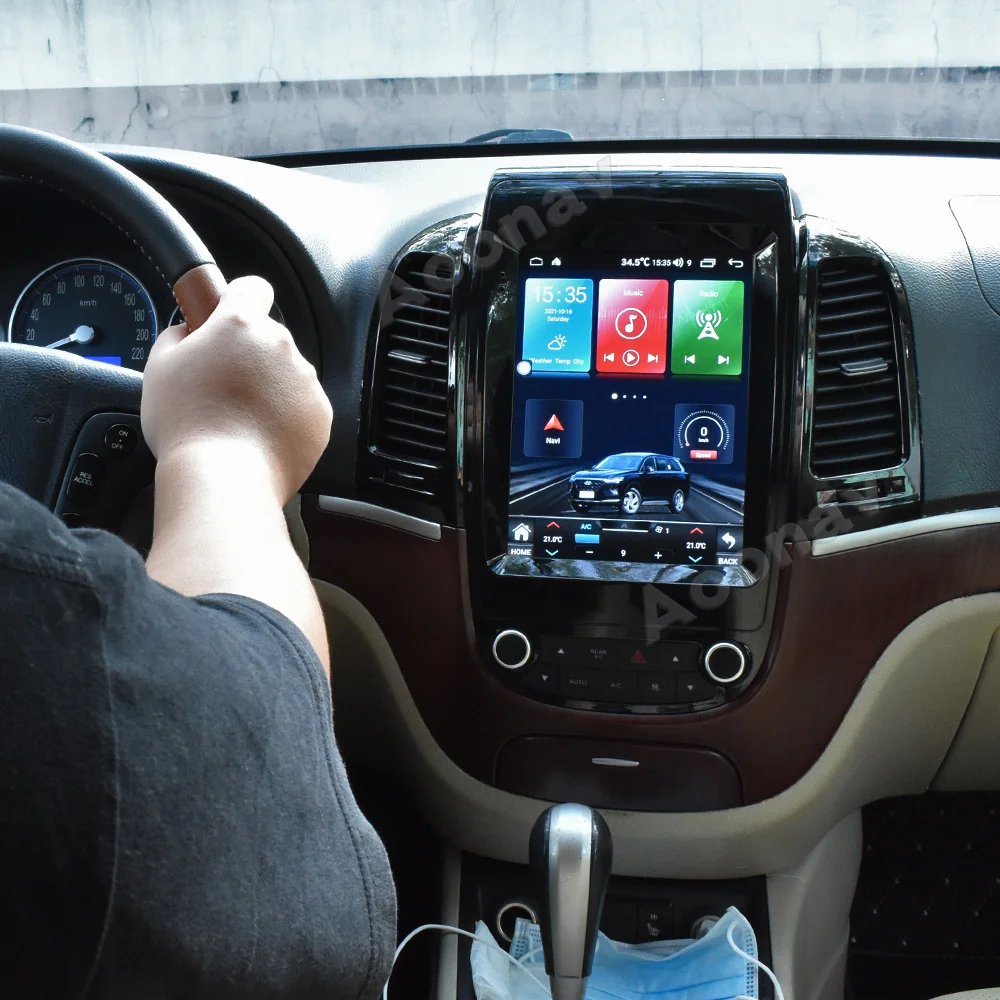 A11 Auta GPS Navigácie Na Hyundai SantaFe 2006-2012 Stereo Rádio Multimediálne DVD Prehrávač Tesla Obrazovke Prijímač 128G 2