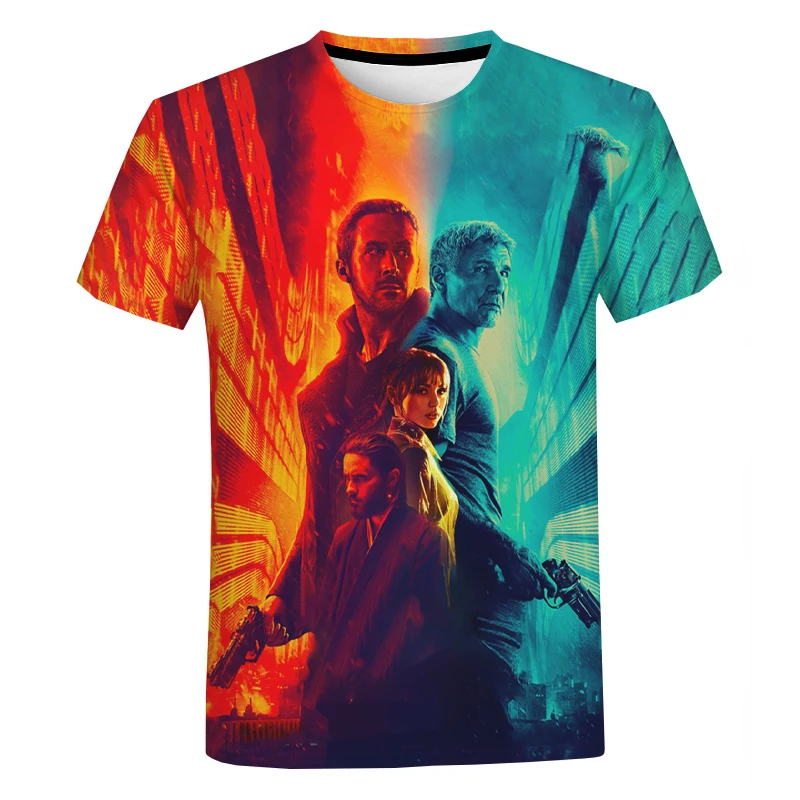 Blade Runner T Shirt 2049 T-Shirt Pre Chlapcov Módne Rock Mens T-Shirt Muži T-Shirts Nadrozmerné T Shirt Tlačených Topy Deti Tee 2