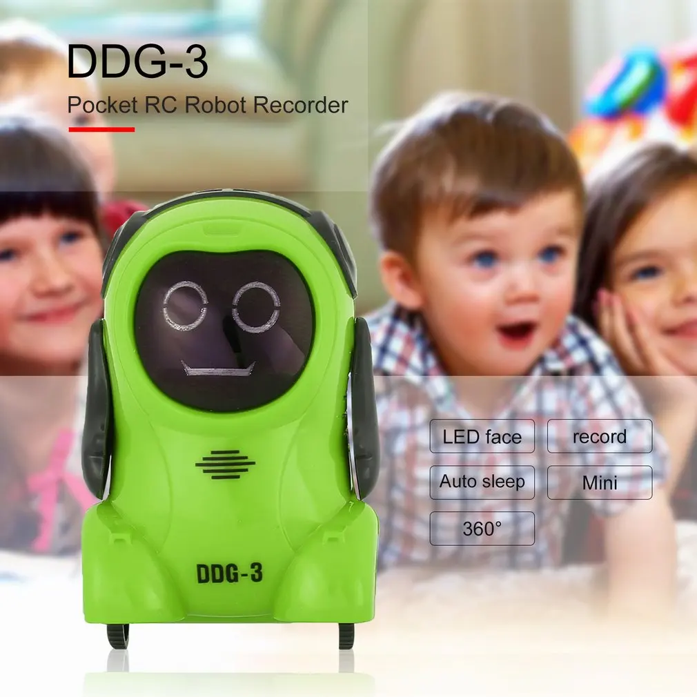 DDG-2/3 Intelligent Smart Mini Pocket Nahrávanie Hlasu RC Robot Záznamník Krúžiť Voľne 360 Rotácie Ramena Hračky pre Deti Zábavný Darček 2