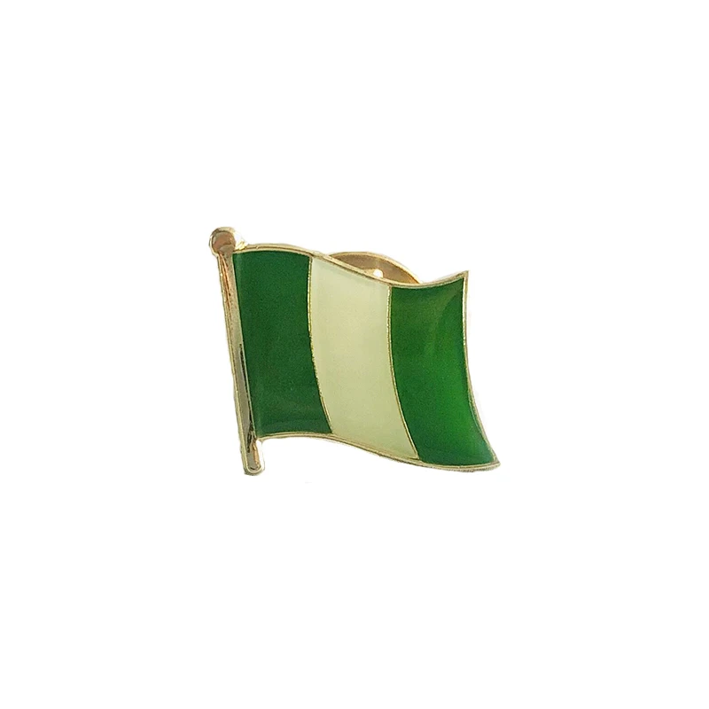 Nigéria Národnej Vlajky Preklopke Kolíky Crystal Epoxidové Kovové Smalt Odznak Farba Brošňa so suvenírmi Vyhovovali osobnosti Pamätné 2