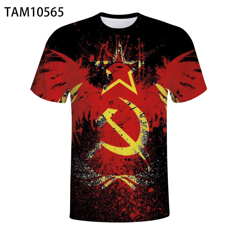 RUSKO tričko zadarmo zákazku Názov Počet Rus Socialistickej T-Shirt Vlajky ruskej Cccp Zssr Diy Rossijskaja Ru sovietskeho zväzu Oblečenie 2