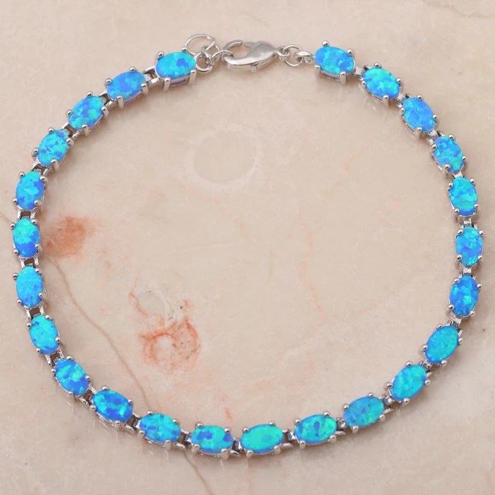 Úrad štýl Náramky Veľkoobchod a Maloobchod Špeciálneho Blue fire opal striebro módne šperky strany darčeky OB028 2