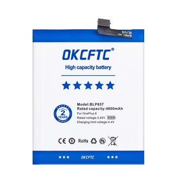 OKCFTC 4800mAh Li-Polymer Batérie BLP657 Pre OnePlus 6 OnePlus Šiestich 1+ Jeden Plus 6 Náhradná Batéria +Sledovacie Číslo