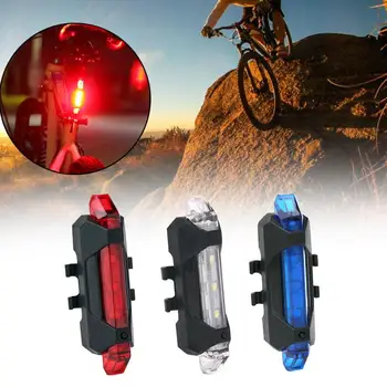 4pcs Dobíjacie USB Bike LED zadné Svetlo zadné svetlo MTB Bezpečnostné Upozornenie Bicykel Predné, Zadné, Bleskové Svetlo, Požičovňa Lampa Bicicleta 3