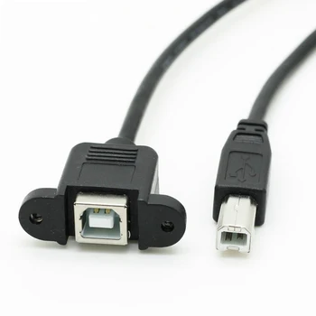 10pc/veľa USB 2.0 Typu B mužmi a M/F ROZŠÍRENIE Dátového Kábla Panel Mount Pre Tlačiarne kábel s dierou 30 cm 50 cm