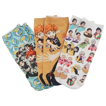 LB2394 Haikyuu !! Japonské Anime Jujutsu Kaisen Šťastný Ponožky Bežné Tvorivé Mäkké Pohodlné Zábavné Novinka Muži Ženy Fanúšikov Dary