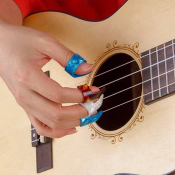 80 Kusov Farebných Gitara Zdvihne Prst Celuloid Vezme Gitaru Plectrum Palec Vyberá Index Tipov pre Gitaru Vybrať