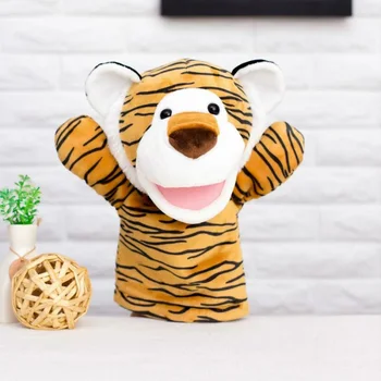 Kawaii Plyšové Hračky Zvierat Strane Bábkové Tiger Úst Hnuteľného Raného Vzdelávania Rekvizity Rodič-dieťa Interaktívne Bábiky Baby Doll