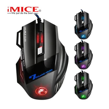 IMICE Profesionálne Káblové pripojenie Hernej Myši X7 7 Tlačidlo 3200 DPI LED Optická USB Počítačová Myš Hráč Hru Myší Myši Tichý Mause PC