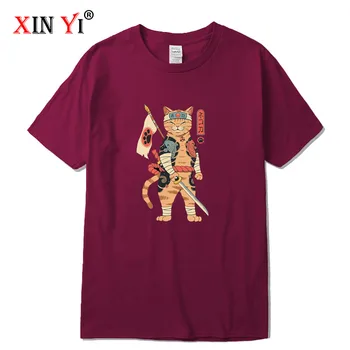 XIN YI Mužov Vysoko Kvalitnej bavlny Zábavné anime mačka print T shirt príležitostné voľné krátky rukáv mužov tshirt o-neck t-shirt tee topy 1