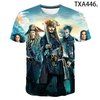Film Piráti Jack Sparrow Muži, Ženy, Deti, 3D Vytlačené T-shirts Bežné Chlapec Dievča Deti Letné Streetwear Módy v Pohode Topy Čaj 3